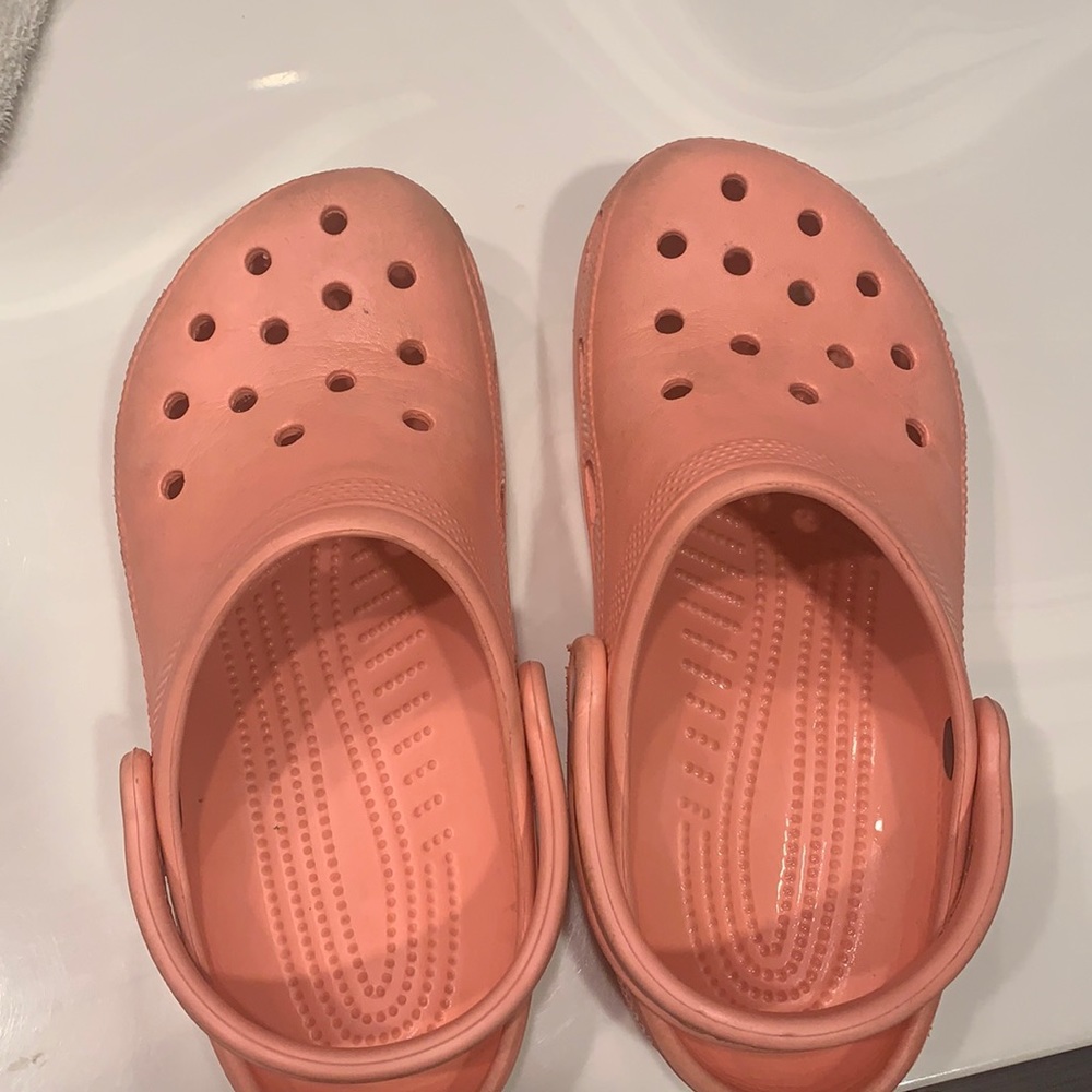 peach colored crocs !!